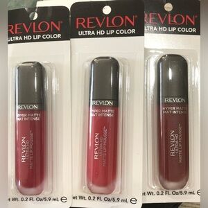 3pack Revlon Hyper‎ Matte Mat Intense ultra HD matte vinyl lip mousse new